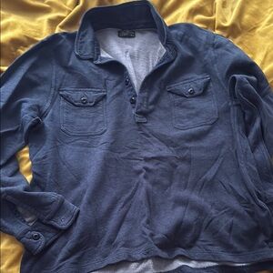 J. Crew Fleece Collared Pullover Sweatshirt